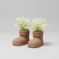 Studio photoshoot - Beige boot planters